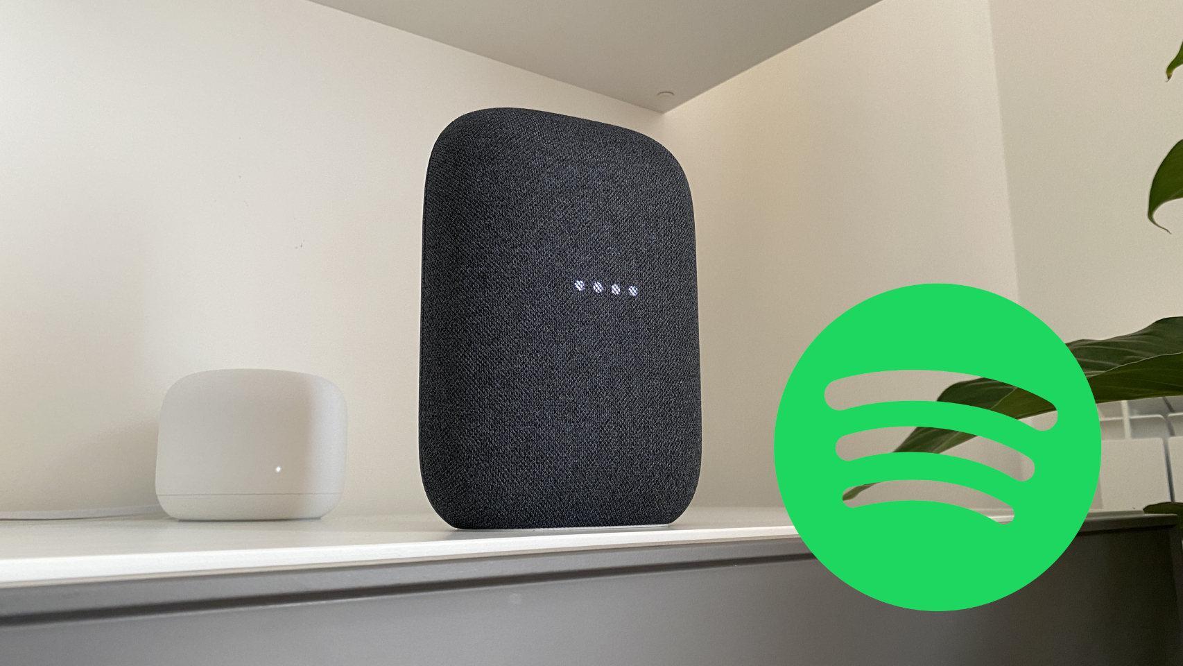 Google Nest Audio con el icono de Spotify