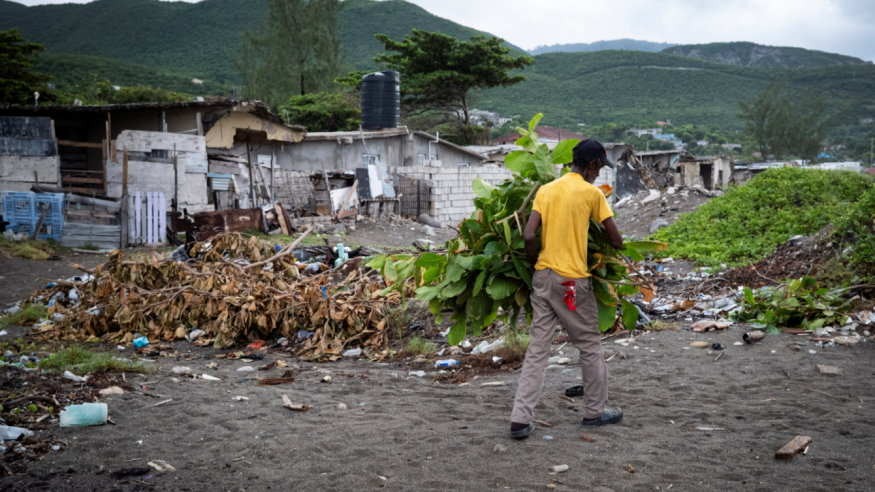 Los destrozos provocados por el huracán Beryl en la isla jamaicana.