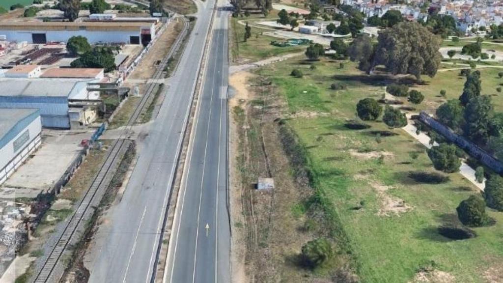 Imagen aérea de la Avenida de las Razas.