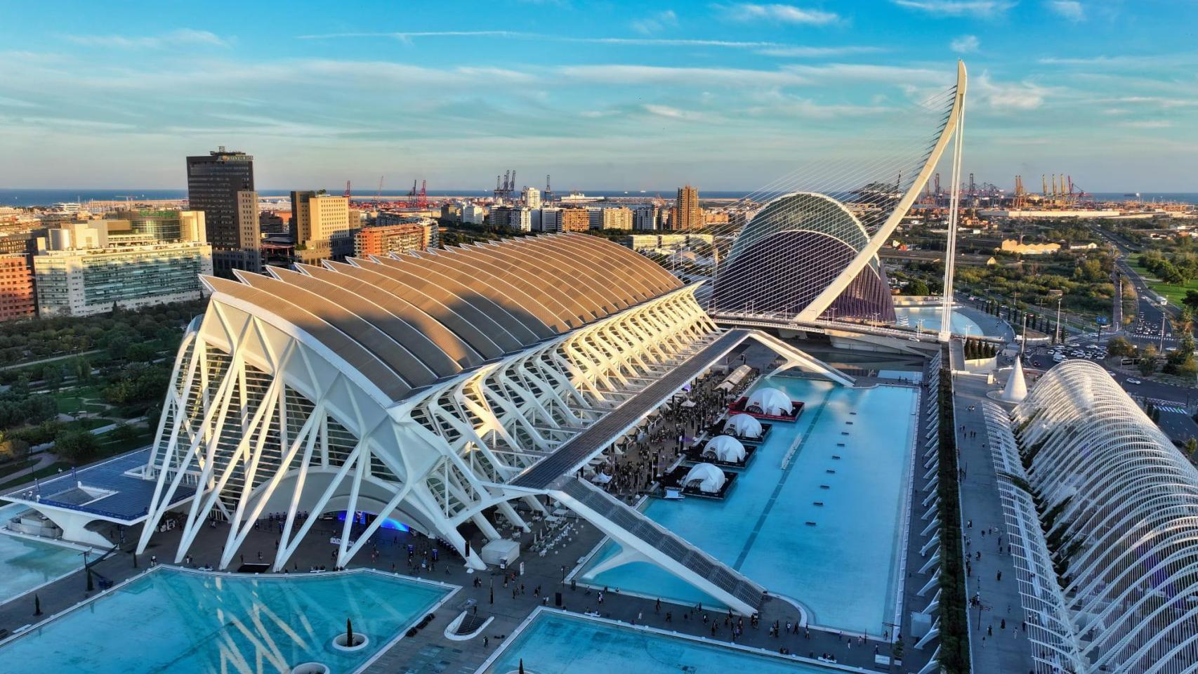 Vista panorámica de la Ciudad de las Artes y las Ciencias durante la celebración de VDS2024.