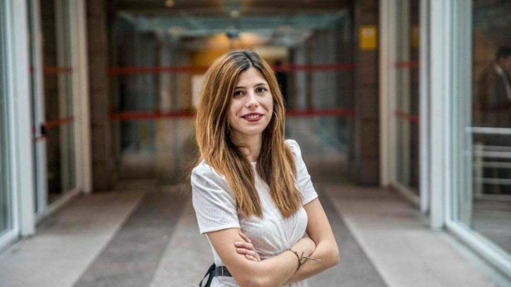 Loreto Arenillas, en su toma de posesión en 2019, tras la marcha de Errejón.