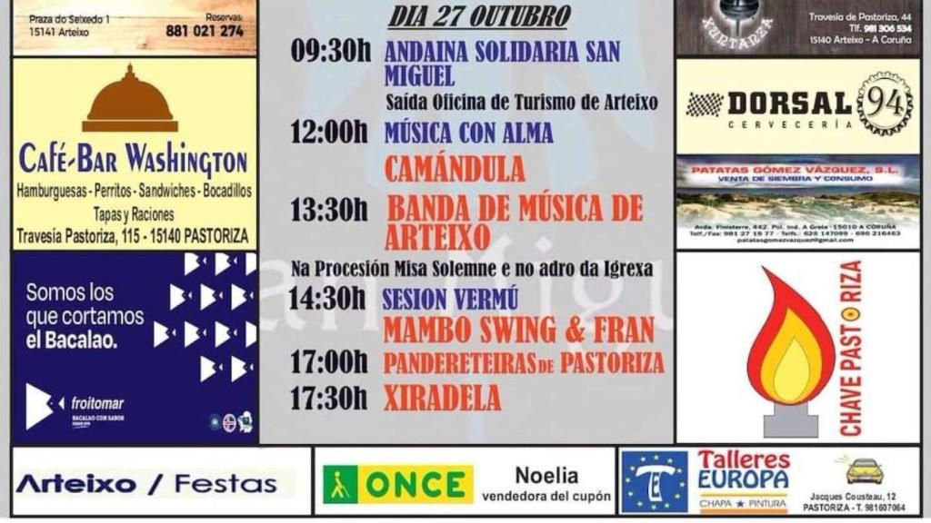 Jornada del domingo de la romería de Pastoriza