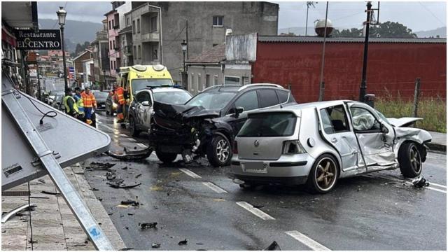 Accidente registrado en Sanxenxo