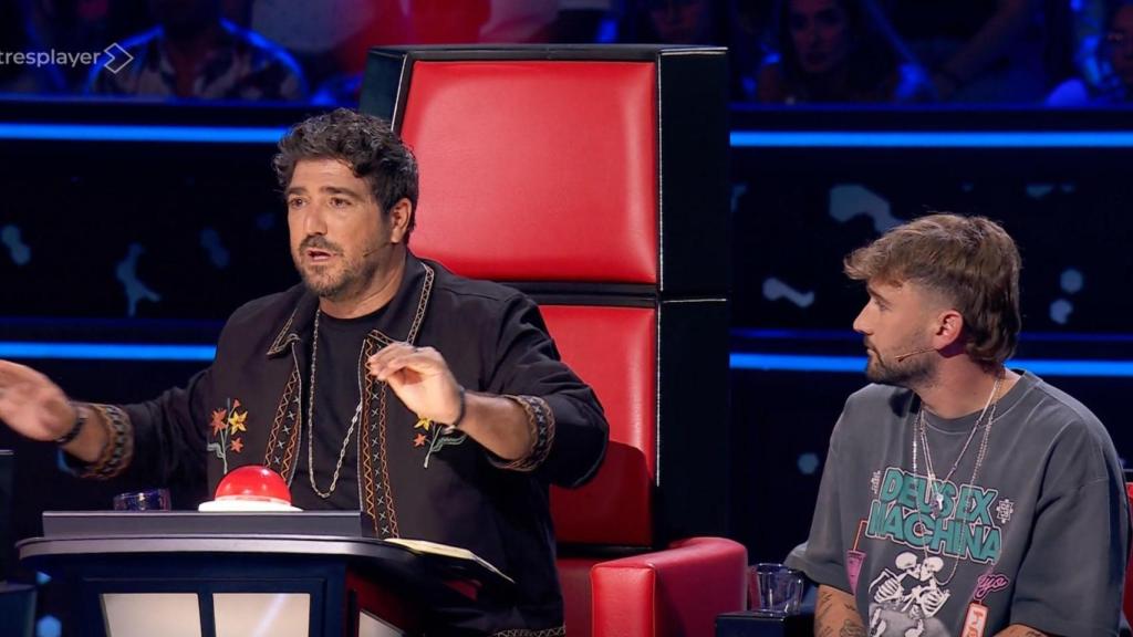 Antonio Orozco y Dani Fernández en 'La Voz'.