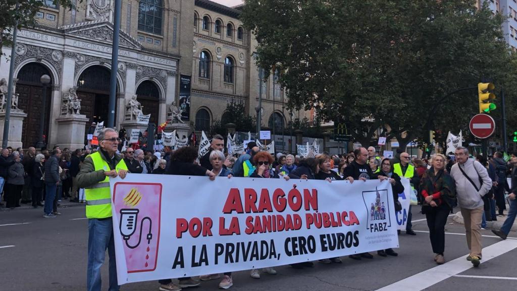 Manifestación por la Sanidad Pública en Zaragoza