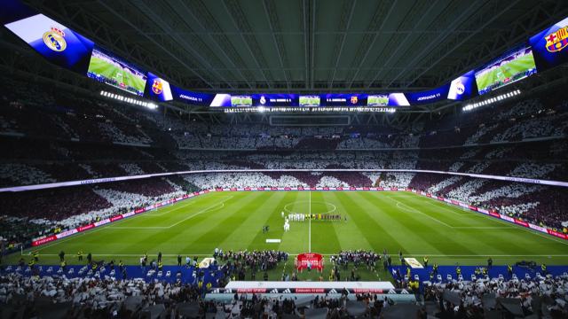 Mosaico en el Santiago Bernabéu antes de El Clásico