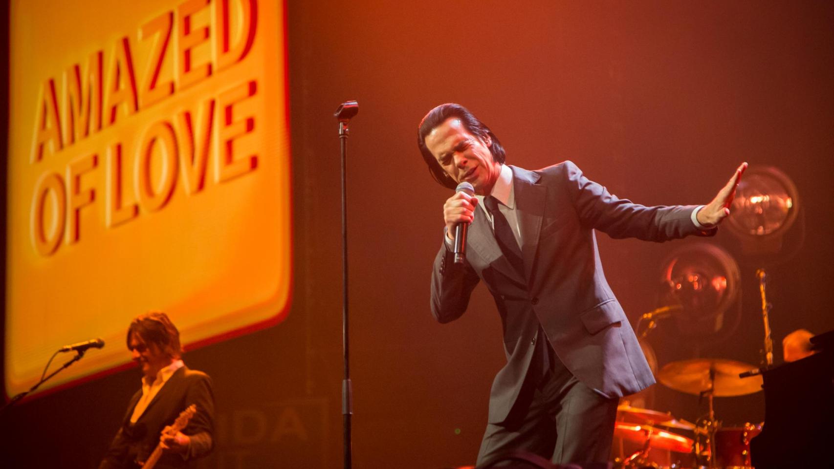 El músico Nick Cave durante su concierto en el WiZink Center. Foto: Martin Page