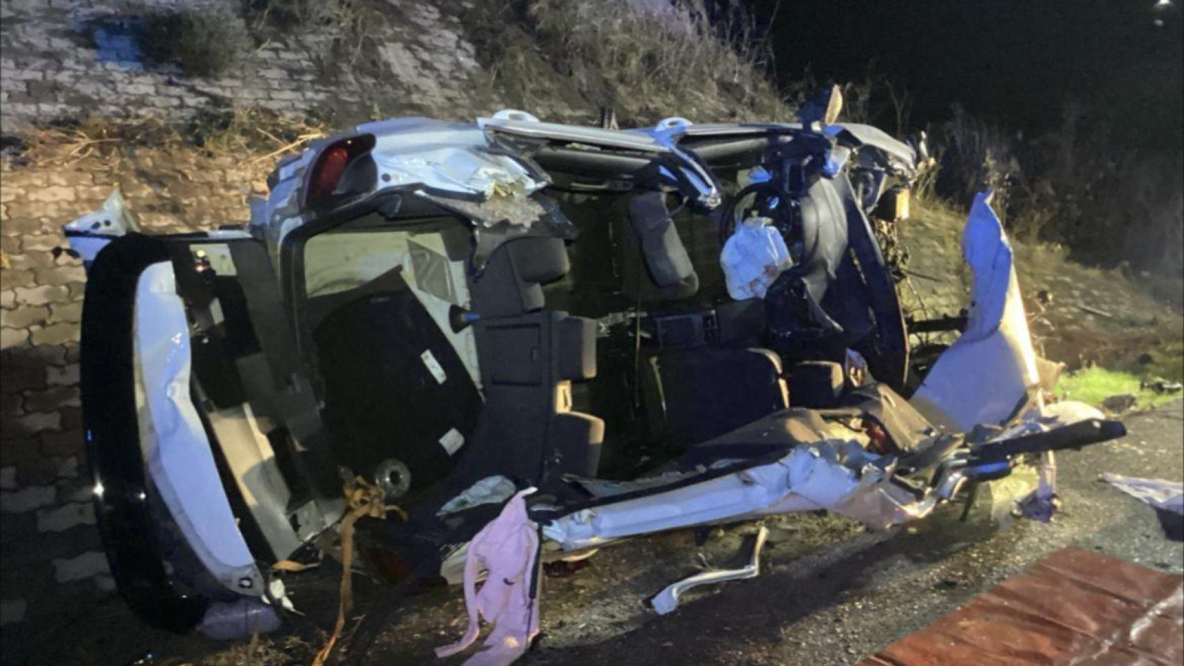 Estado del vehículo implicado en el accidente mortal de Granada.