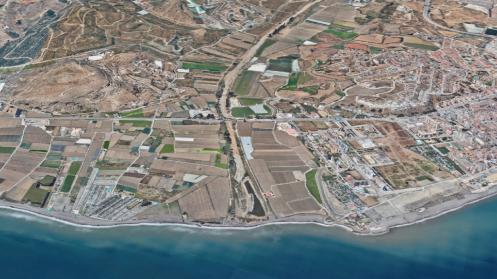 Vista de la zona del Delta del río Vélez.