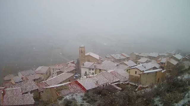 Los primeros copos de nieve en Valdelinares