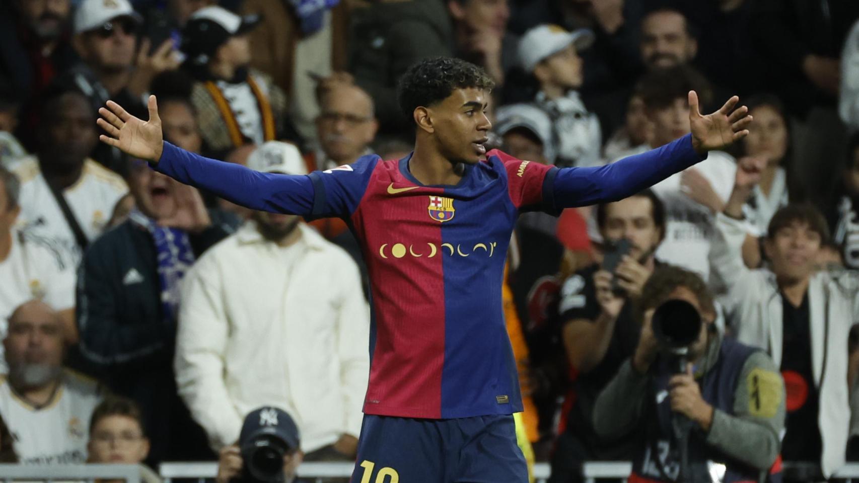 Lamine Yamal, durante El Clásico ante el Real Madrid.