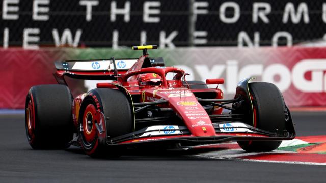 Carlos Sainz durante la vuelta rápida del GP de México.