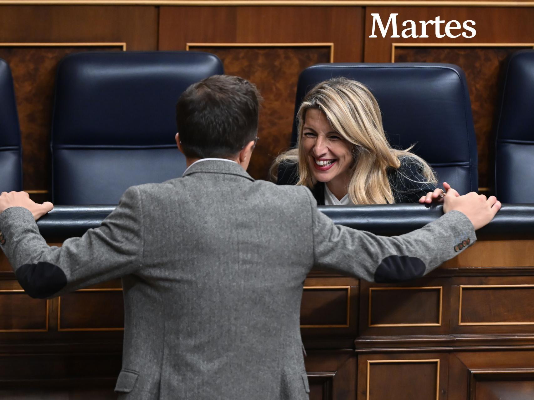 Yolanda Díaz e Íñigo Errejón en el último pleno del Congreso en el que estuvieron juntos.