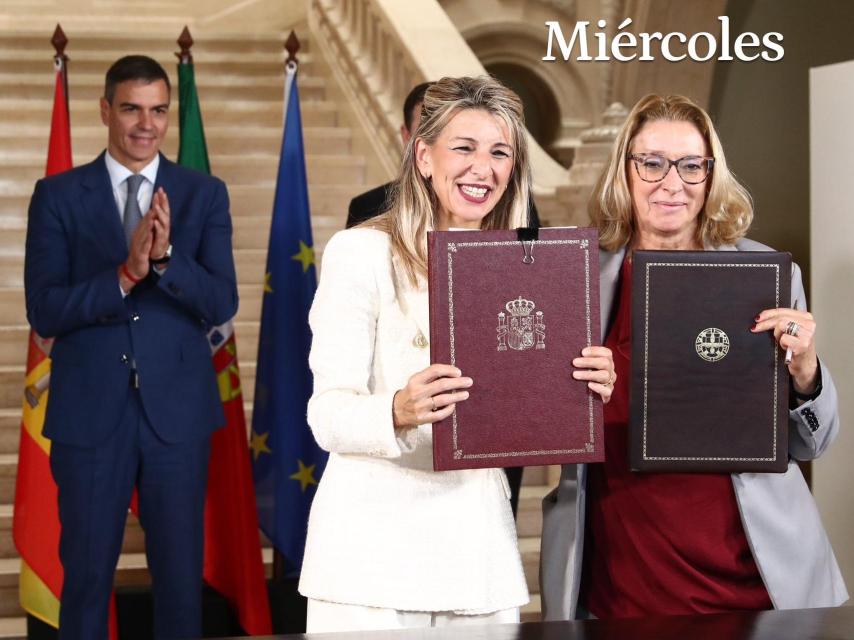 Yolanda Díaz, en la XXXV Cumbre Hispano-Lusa en Faro .