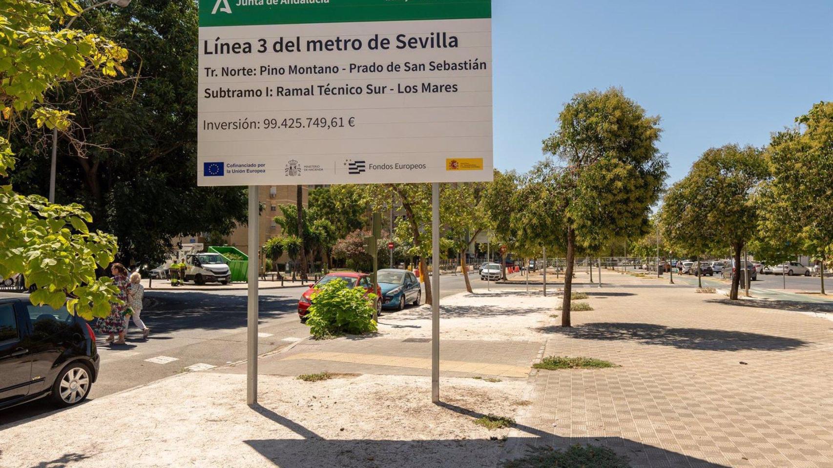 Anuncian un nuevo corte al tráfico en Pino Montano a partir del lunes por las obras del Metro