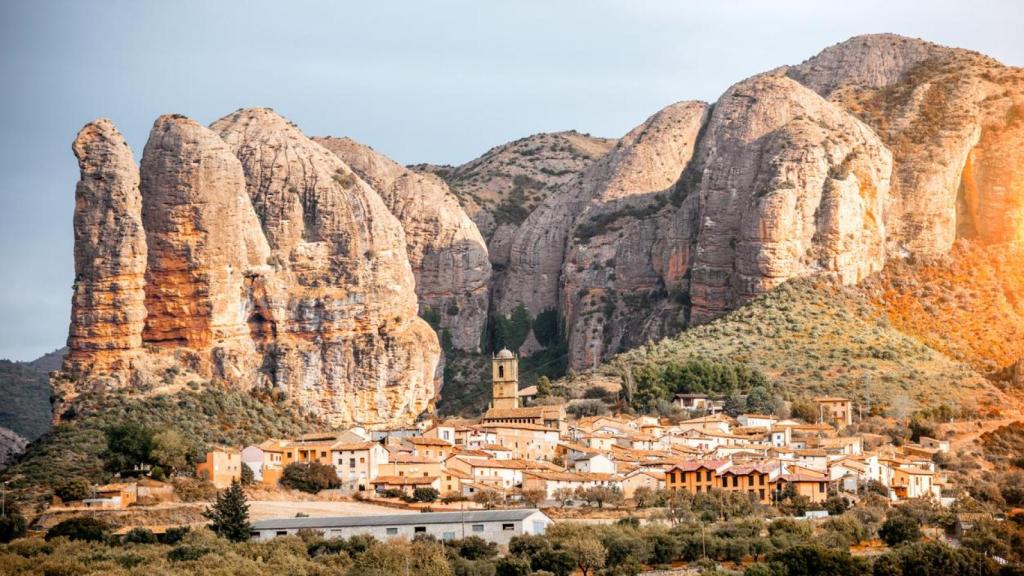 Pueblo de Agüero en Huesca.