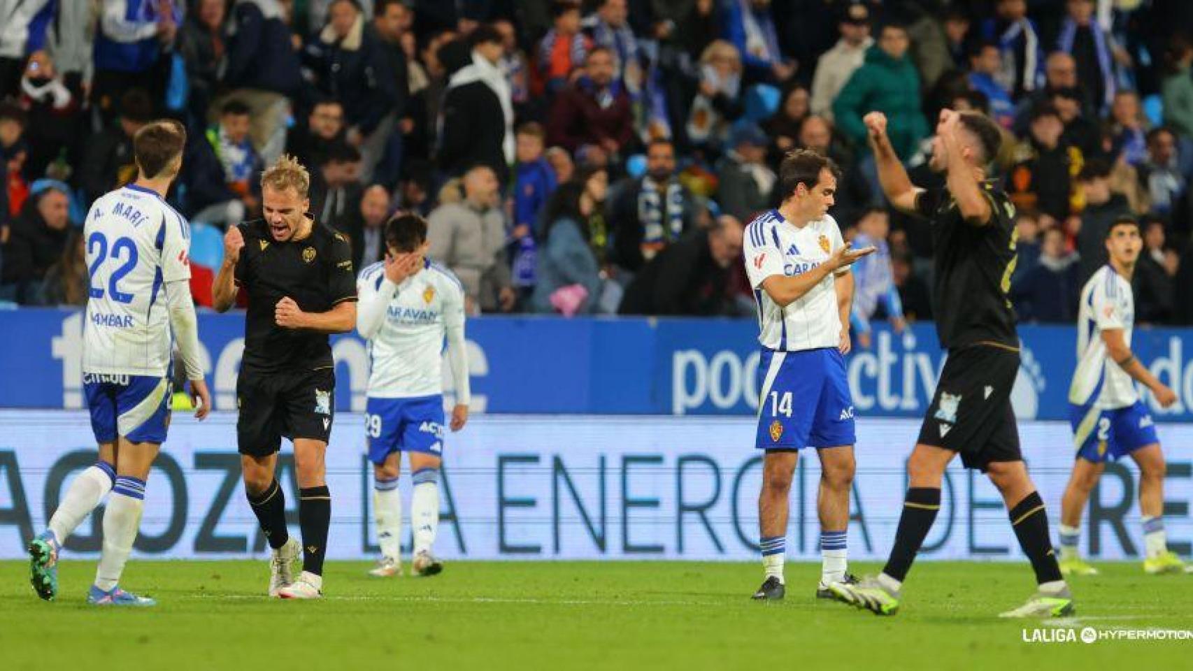 Un dato letal para el Real Zaragoza: seis jornadas encajando gol primero con una media de dos goles en contra