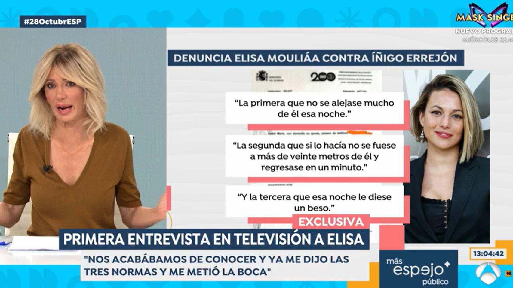 Primeras palabras de Elisa Mouliaá en 'Espejo Público'