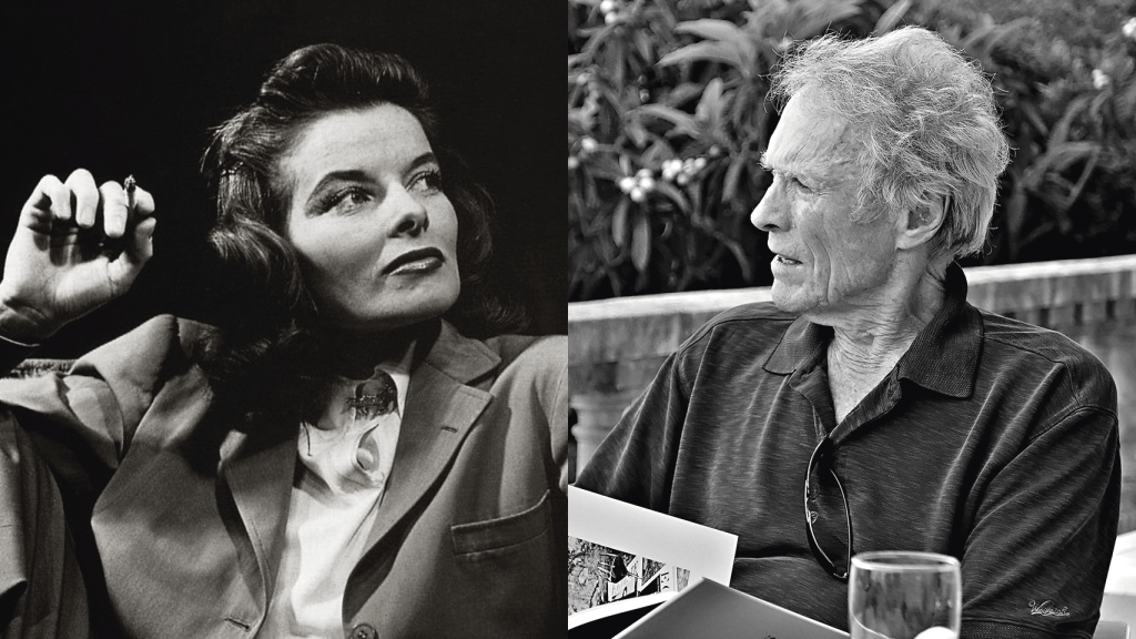 Katharine Hepburn y Clint Eastwood