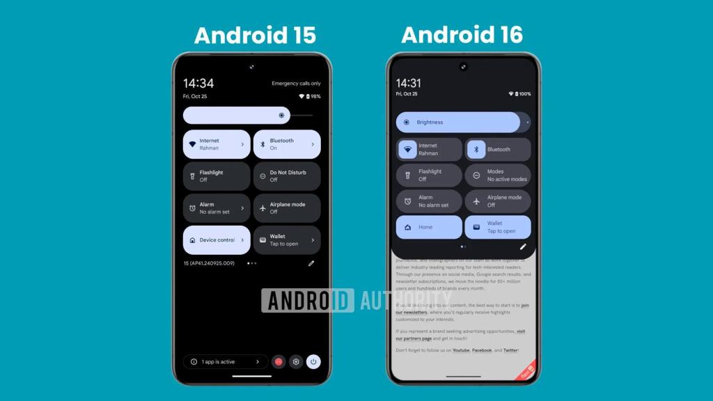 Android 15 vs Android 16