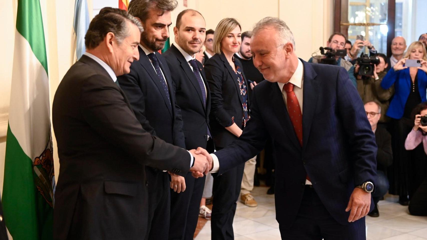 Sanz, durante el encuentro este lunes en Madrid.