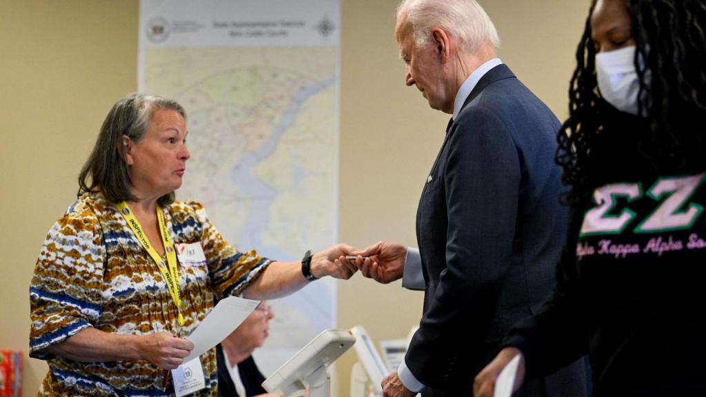 El presidente de Estados Unidos, Joe Biden , vota en las elecciones presidenciales de 2024 en Delaware.