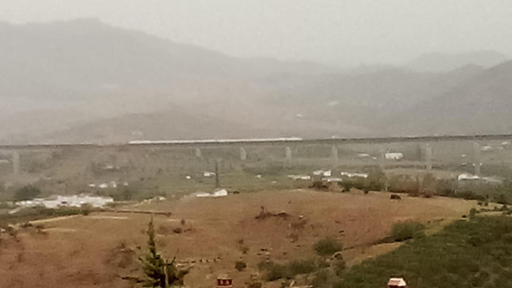 Intensas lluvias han provocado la crecida del río Guadalhorce.