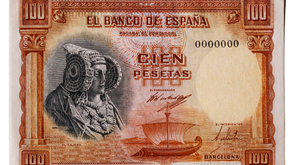 Billete de la Dama de Elche.