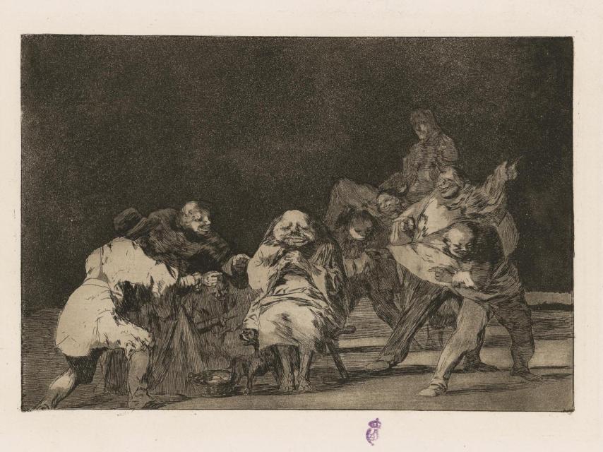 Francisco de Goya. 'Disparate La lealtad'.  [1815-1824]. Madrid, Real Academia de Bellas Artes de San Fernando, Calcografía Nacional.