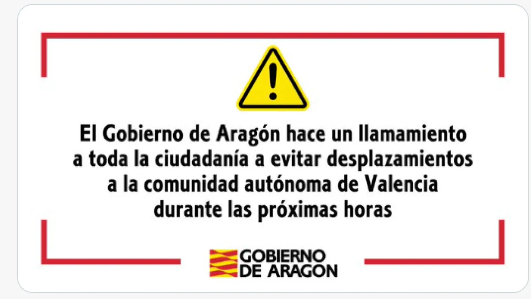 Aviso de la DGA.