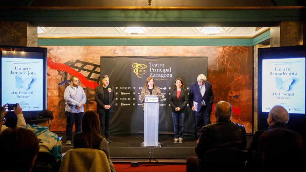 Presentación de Un arte llamado Jota en el Teatro Principal de Zaragoza.