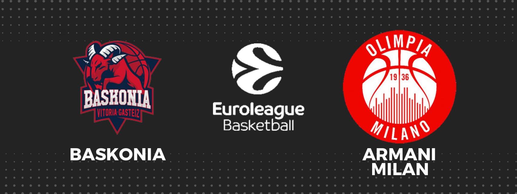 Baskonia - Milan, Euroliga de baloncesto en directo