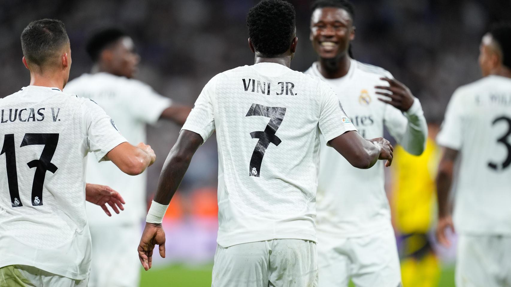 Celebración de Vinicius con el Real Madrid