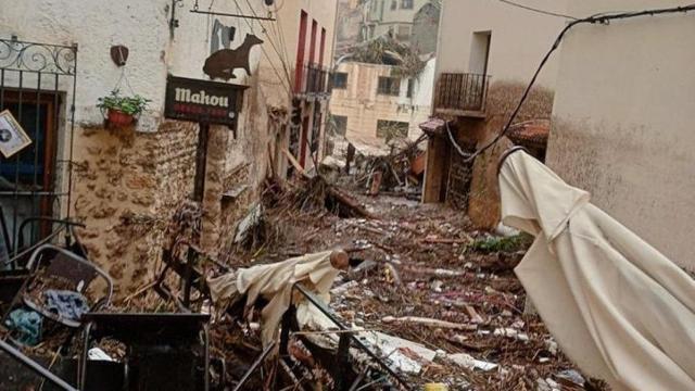 Una riada ha causado numerosos destrozos en Letur (Albacete). Imagen de MeteoHellín.