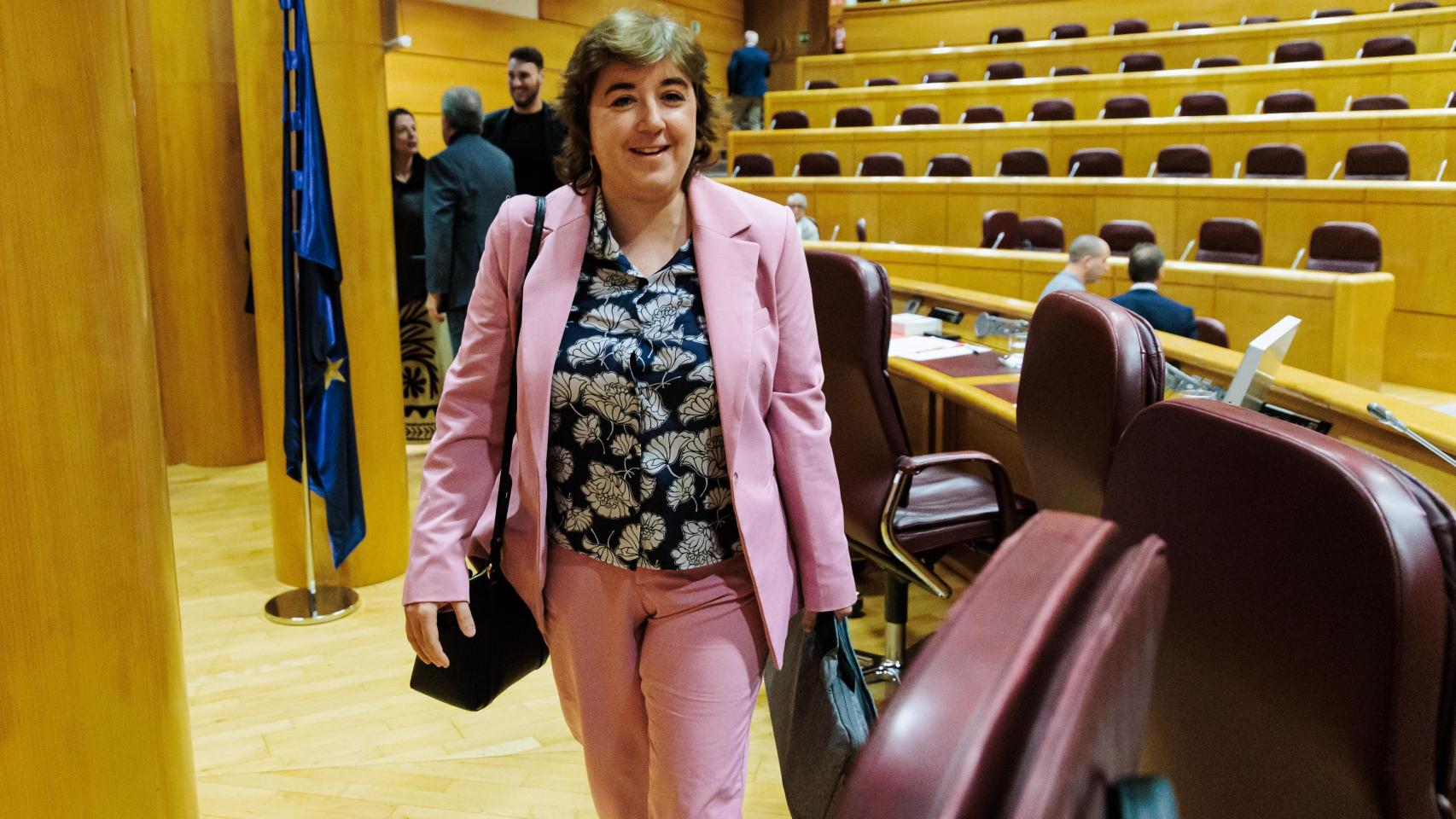 La presidenta interina del Consejo de Administración de la Corporación RTVE, Concepción Cascajosa, durante su comparecencia en la Comisión Mixta de Control Parlamentario de la Corporación RTVE y sus Sociedades, en el Senado, a 29 de octubre de 2024, en Madrid (España).