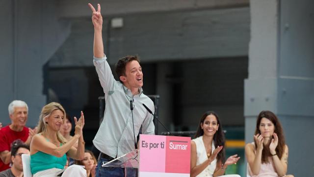 El exportavoz de Sumar, Íñigo Errejón, interviene en un acto de campaña el 16 de julio de 2023.