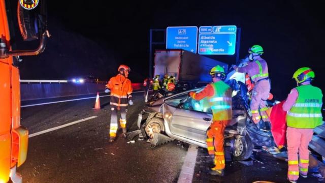 Accidente en la A-7.