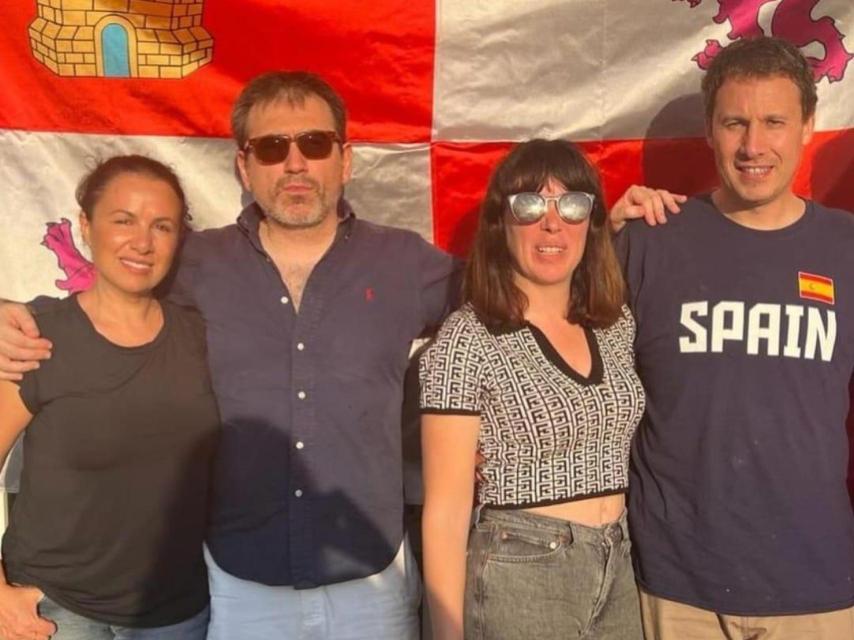 Carmen Jiménez, Pablo Martínez, Ruth Vilar y Tasio Suárez, miembros de la Casa de Castilla y León en Estados Unidos