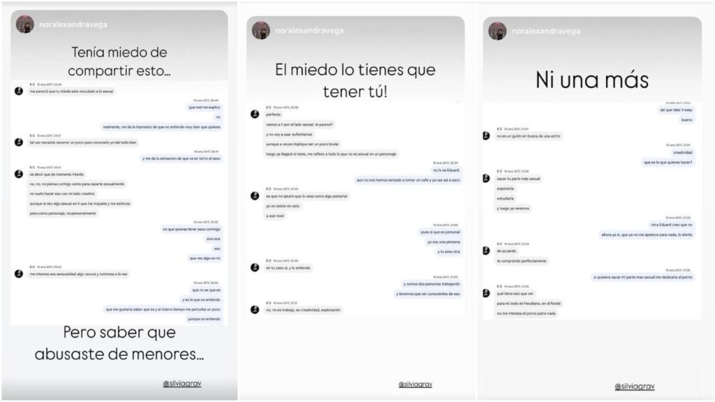 Las diferentes conversaciones reveladas por Nora Alexandra Vega.