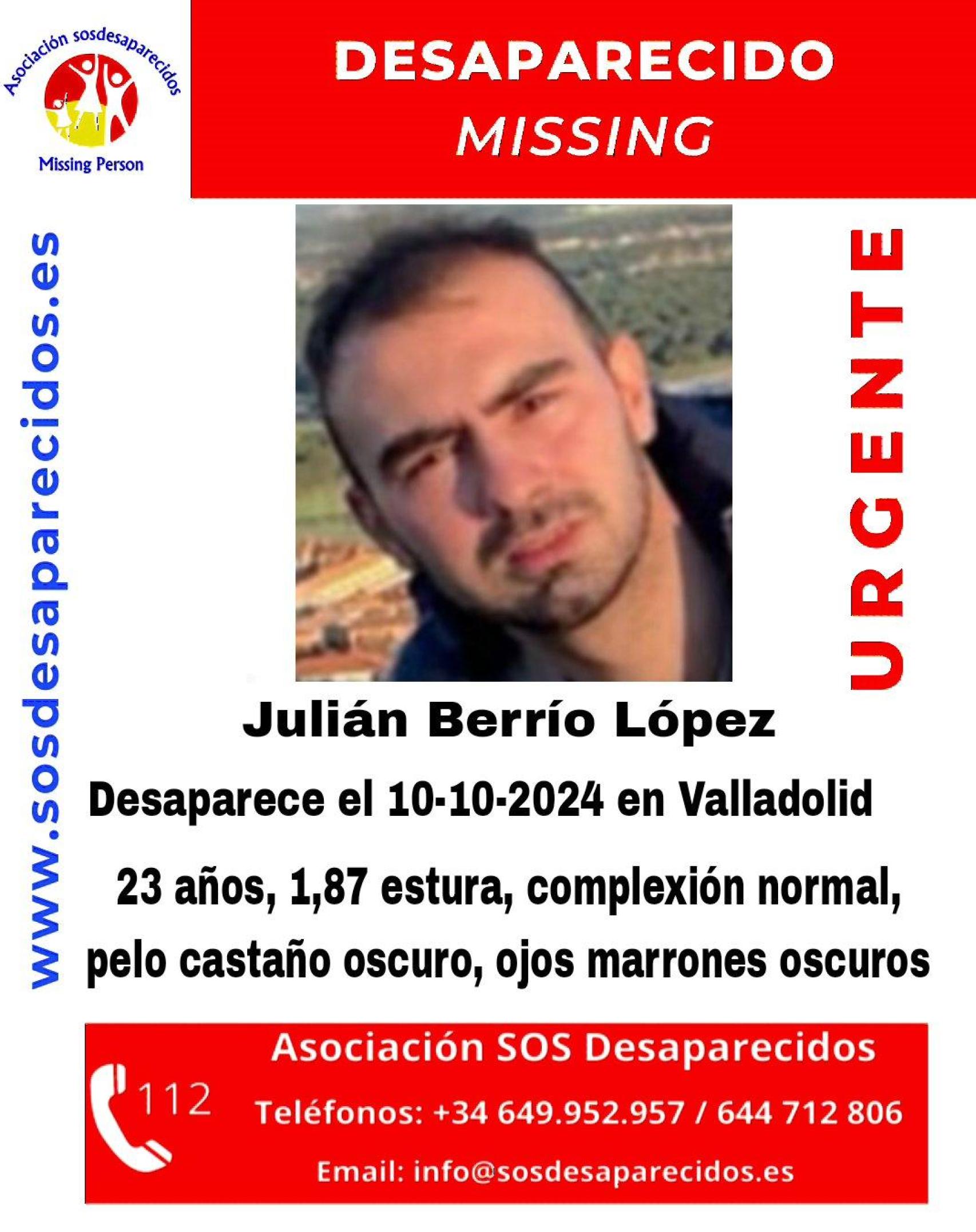 Julián Berrío López, el desaparecido en Valladolid