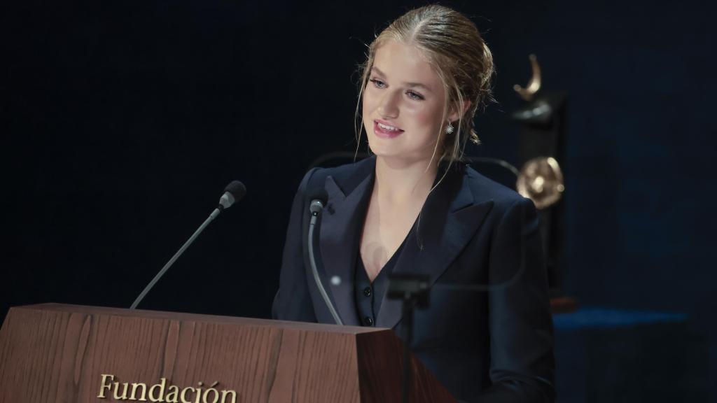 Leonor durante su discurso en los Premios Princesa de Asturias 2024.