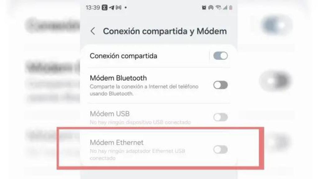 INterfaz de módem vía Ethernet