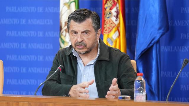 Toni Martín, este miércoles en el Parlamento de Andalucía.