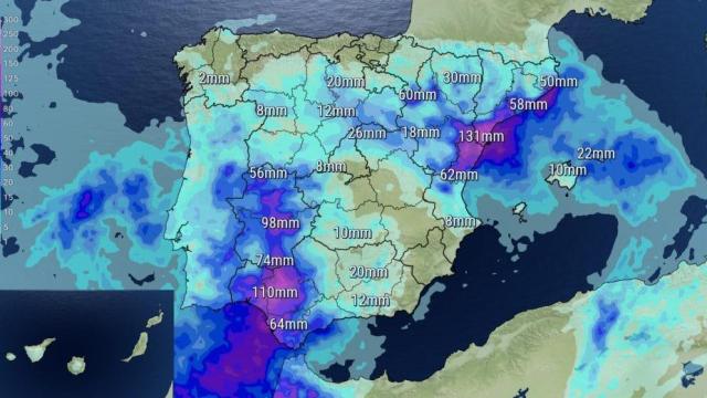 Mapa de la situación meteorológica en Madrid.