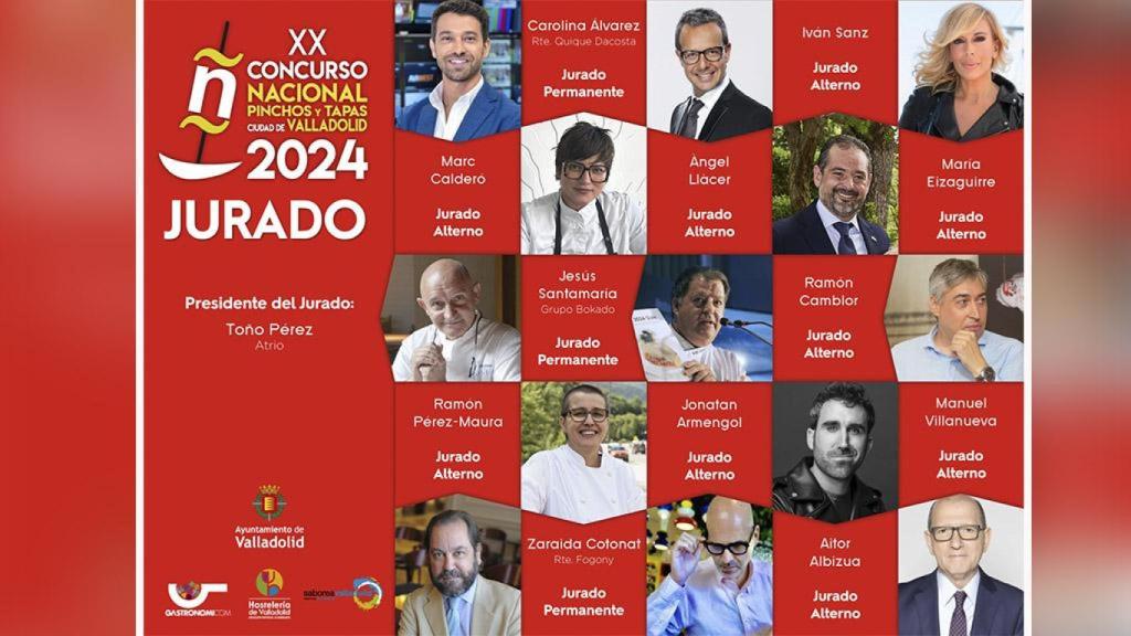 Jurado del Concurso Nacional de Pinchos en Valladolid