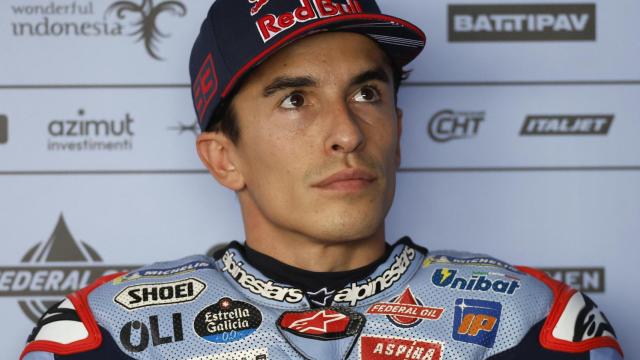 Marc Márquez, en el box de Gresini Racing MotoGP