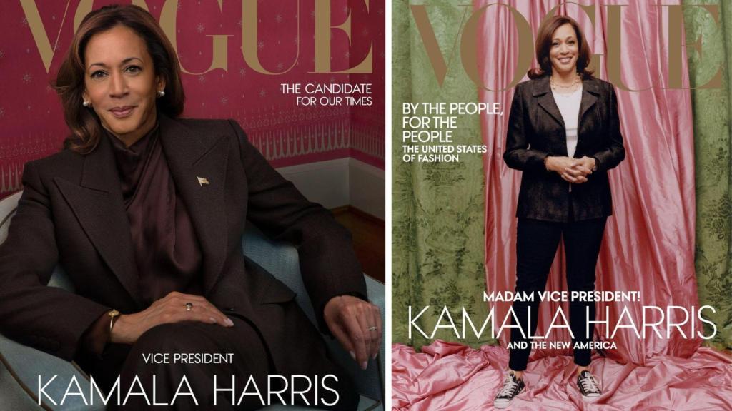 Kamala en dos portadas de Vogue.