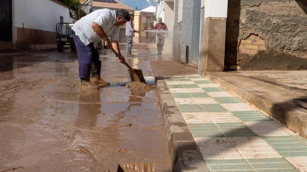 Imagen de archivo de una inundación en un pueblo de Sevilla.