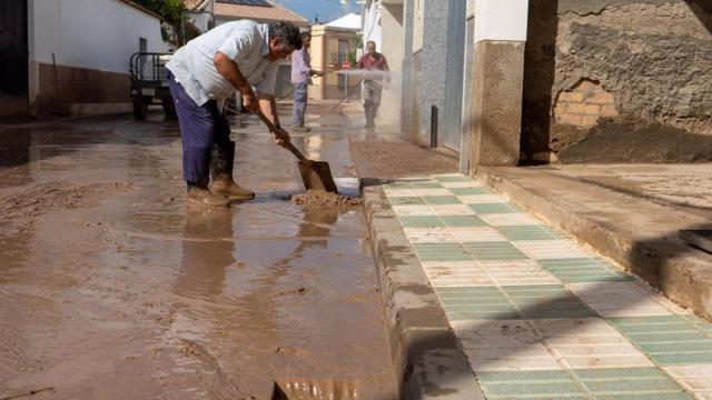 Imagen de archivo de una inundación en un pueblo de Sevilla.