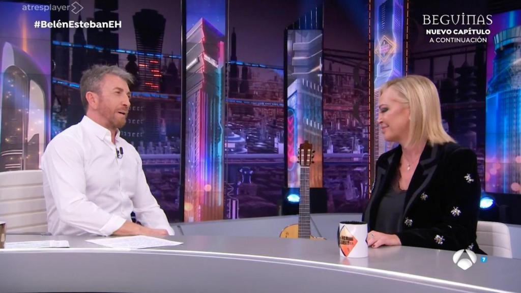 Pablo Motos y Belén Esteban en 'El Hormiguero'.